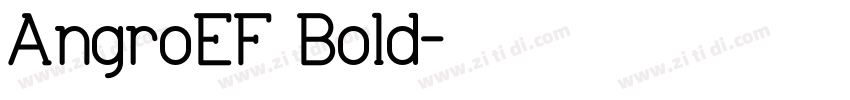 AngroEF Bold字体转换